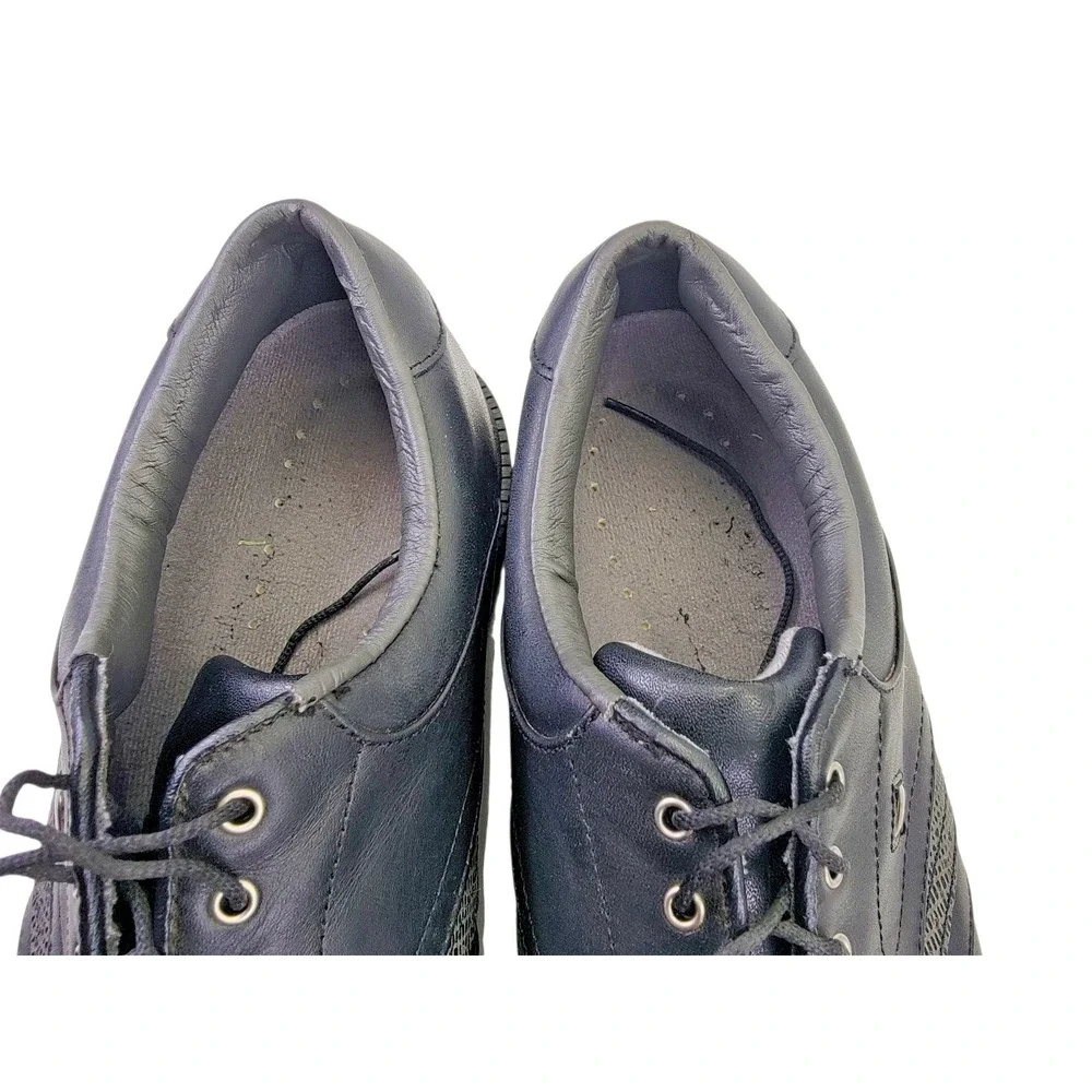 Footjoy Golf Shoes Mens Size 12M Black Superlites Soft Spike Lace‎ Up Leather